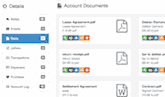 Documents on an account